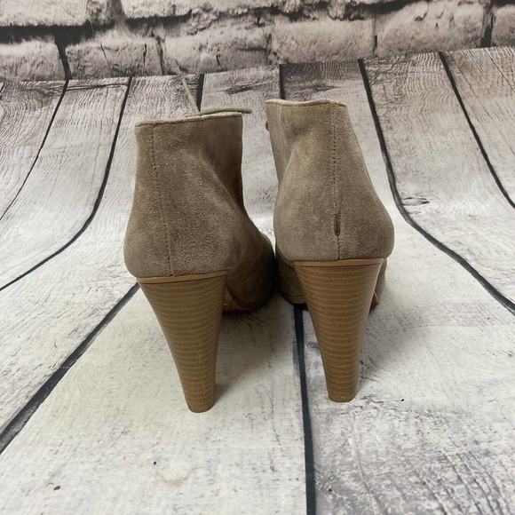 Loft Shirlie open toe bootie lace up shoe in bone size 7M Leather Upper - Picture 5 of 11